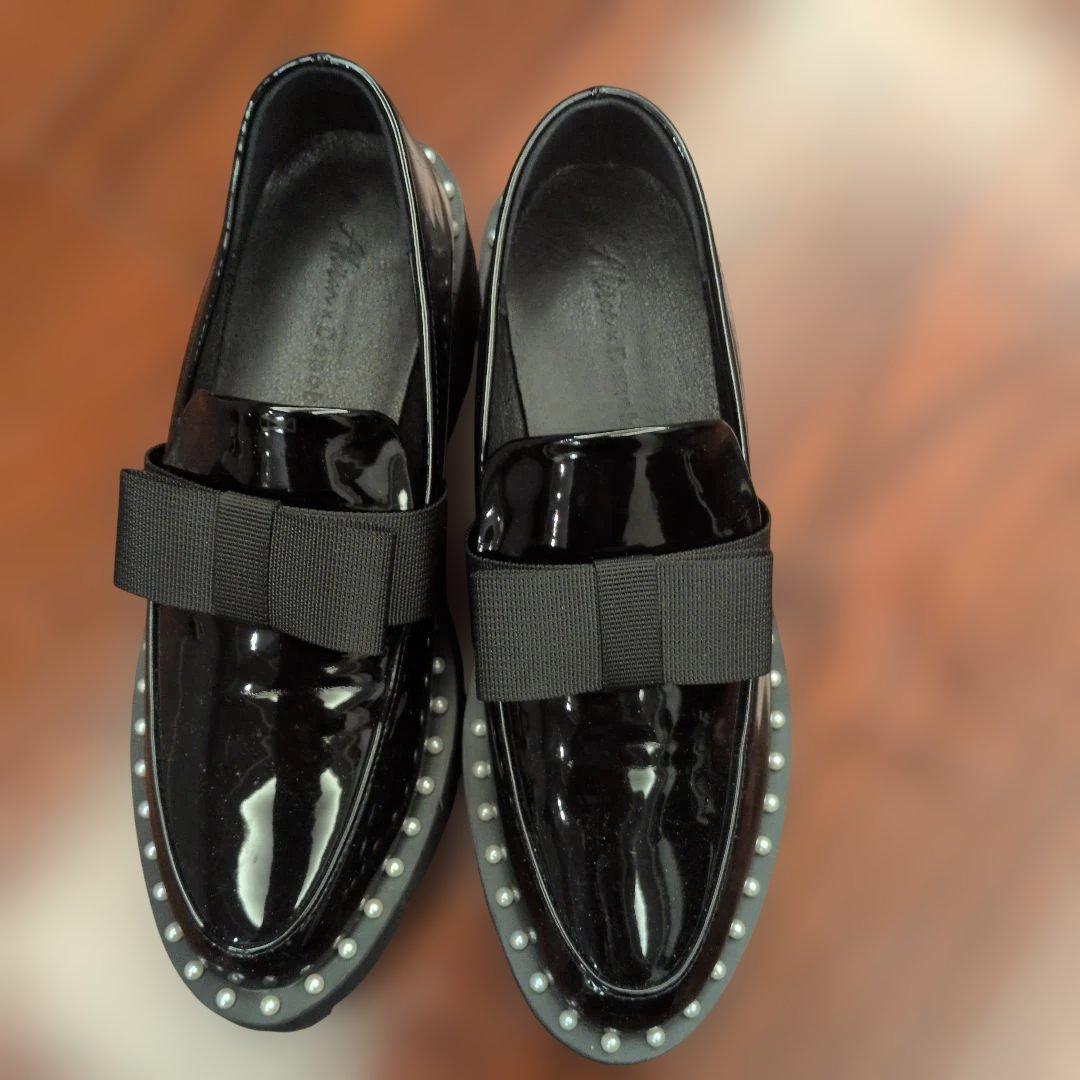 アキロン×Donobanコラボ パールリボンローファーM