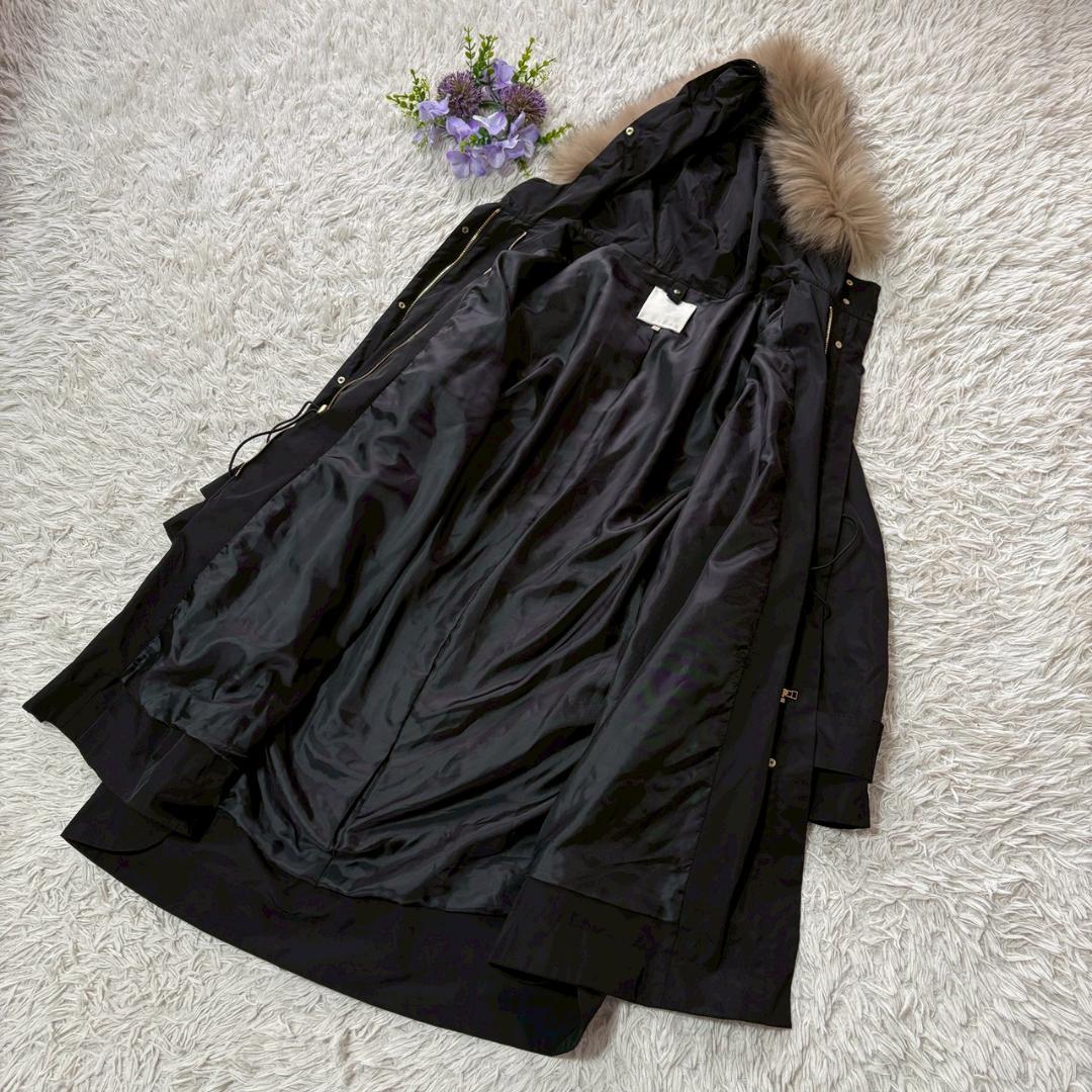 新品未使用　自由区 ファー ロングコート ライナー付　モッズコート　46