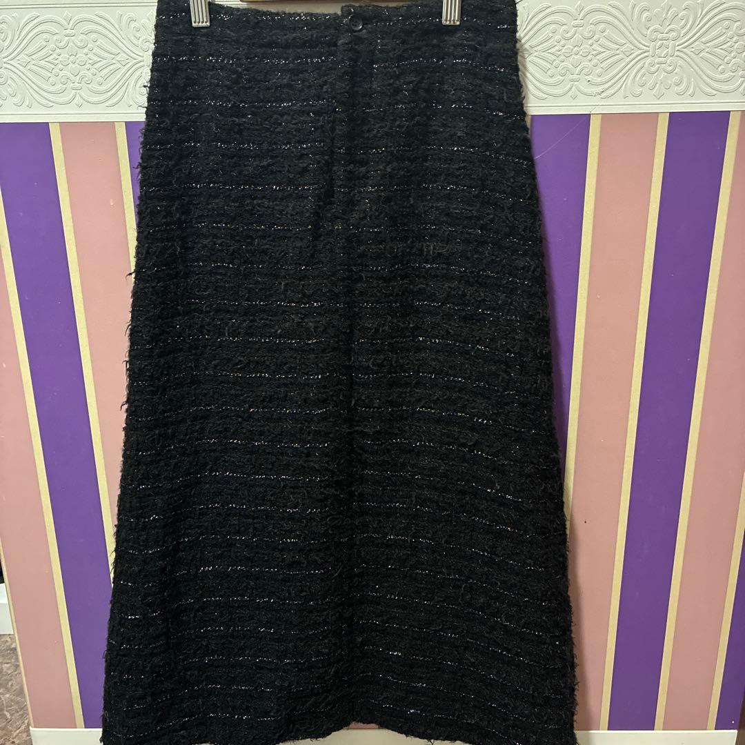 黒のツイードタイトスカート　tricot COMME des GARCOＮS