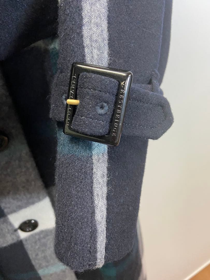 ブルーレーベル・クレストブリッジ クレストブリッジチェックショートビーバーコート