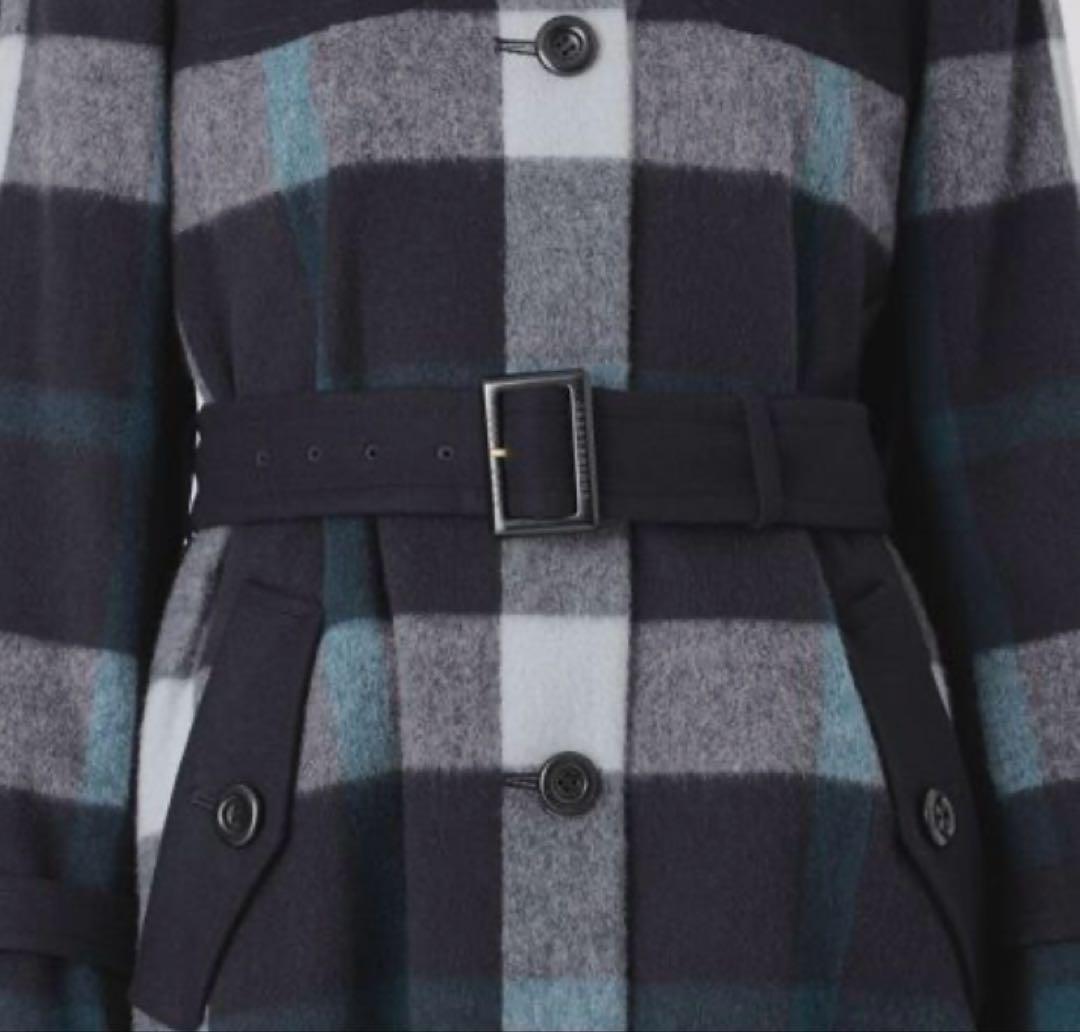 ブルーレーベル・クレストブリッジ クレストブリッジチェックショートビーバーコート
