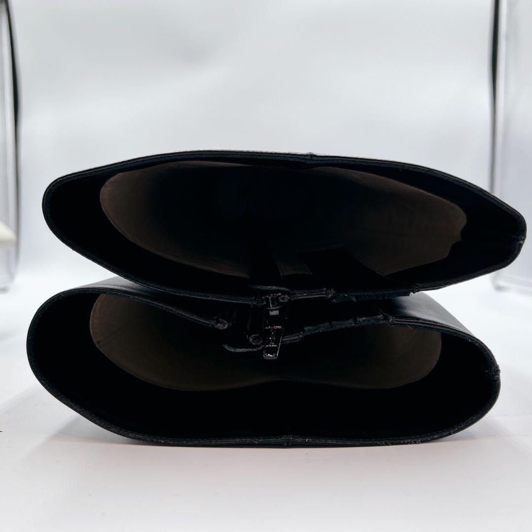 未使用級✨クリスチャンルブタン　ロングブーツ　レザー　ブラック　37 1/2