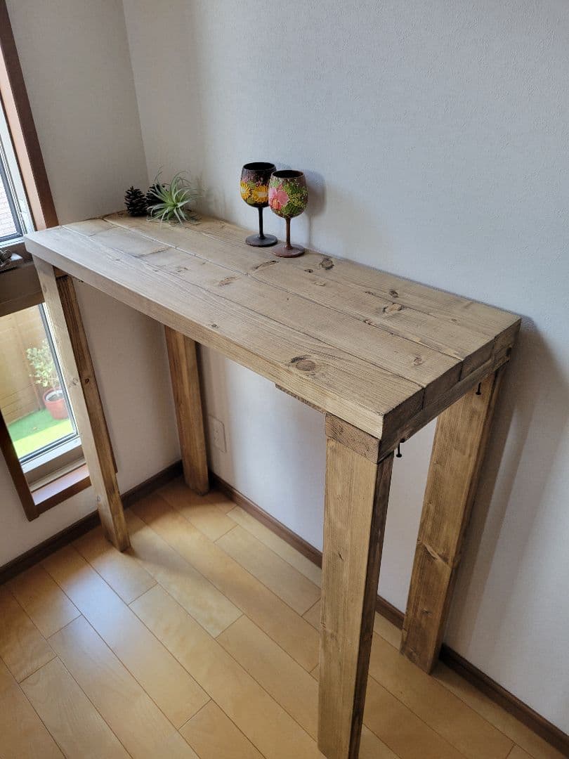 95✕35 カウンターテーブル　ウォールナットワックス　アンティーク