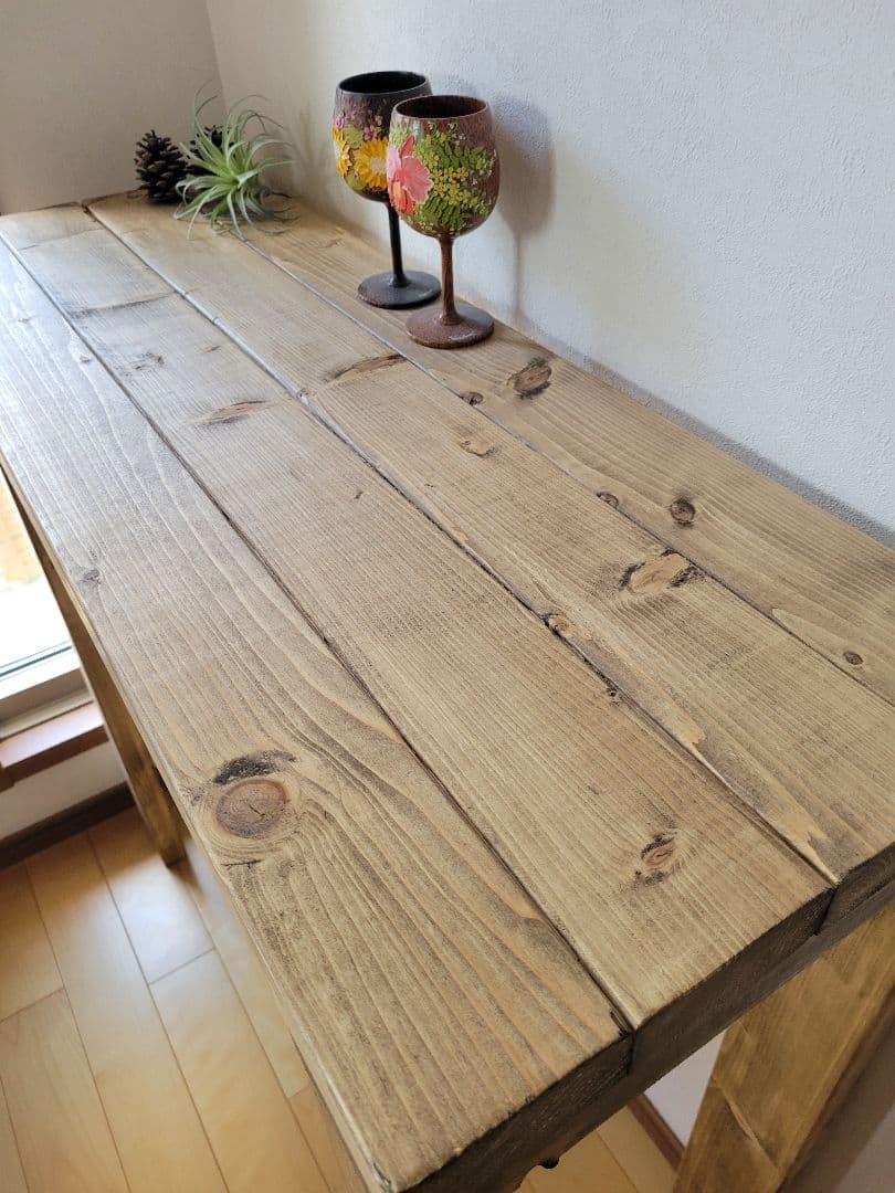 95✕35 カウンターテーブル　ウォールナットワックス　アンティーク