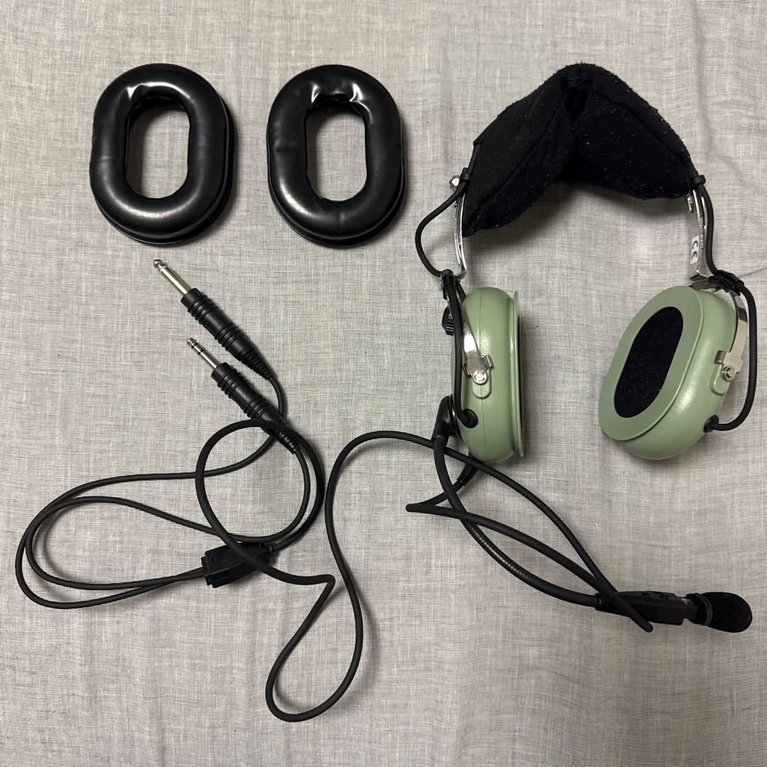 David Clark ヘッドフォン 緑色 マイク付き　H10-13.4