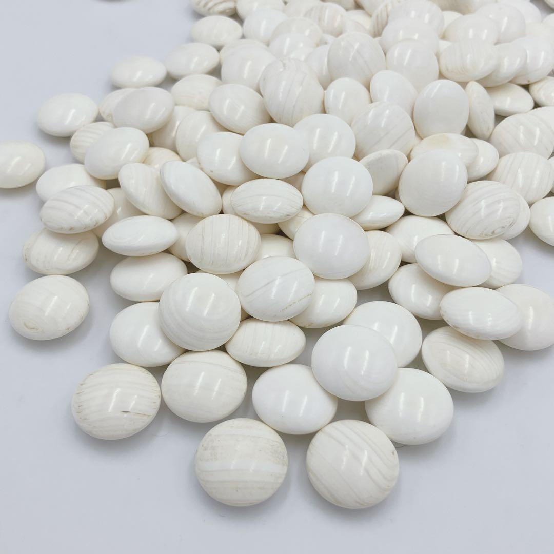 【美品】送料無料 囲碁 碁石33号〜34号 蛤碁石 那智黒 本蛤 雪印