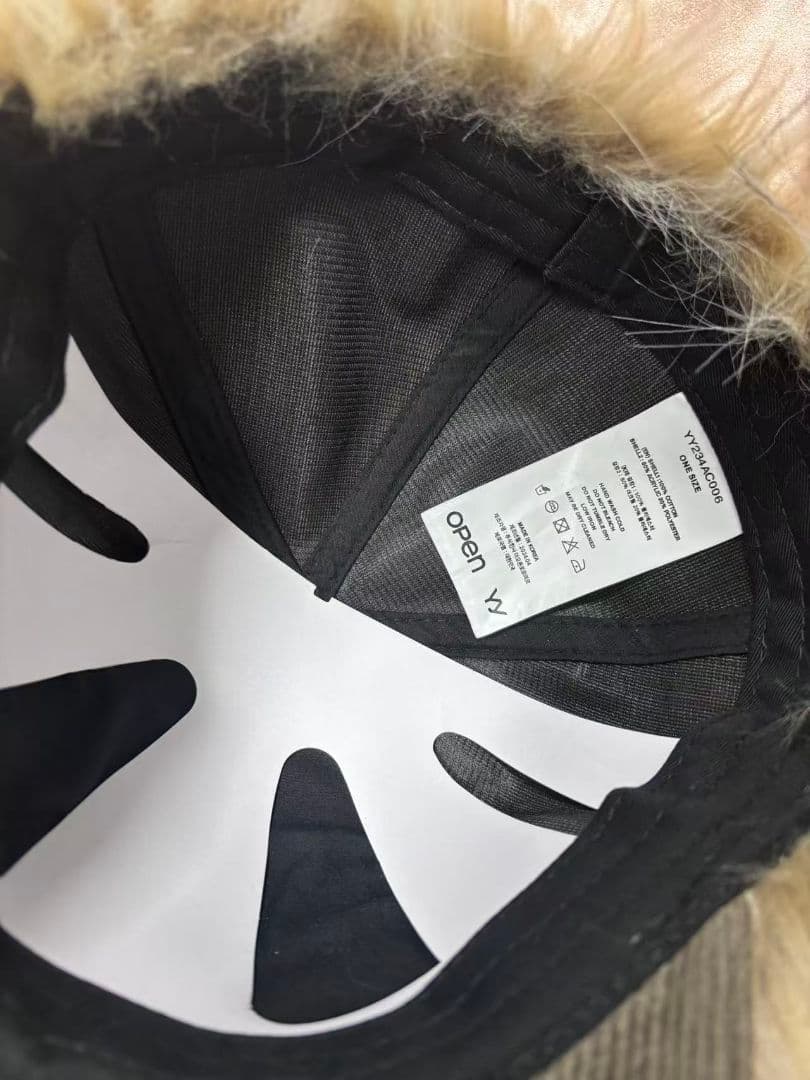 Open YY ファー付きコーデュロイキャップ