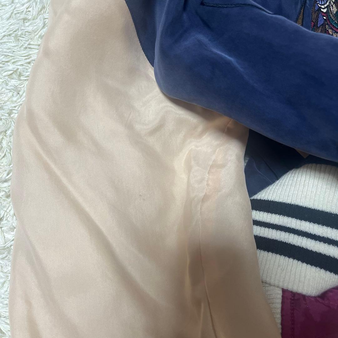 アウラ　AULA スカジャン　ビッグ刺繍　　大鹿　月　星　ネイビー　アウター