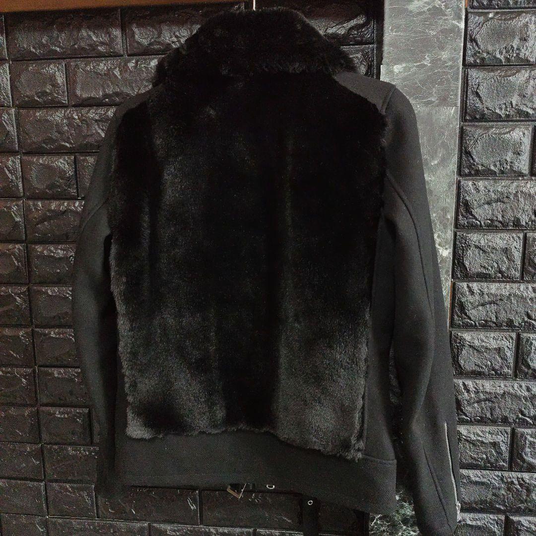 雪　美品希少　ノーアイディー　黒　フェイクファー　グリズリージャケット