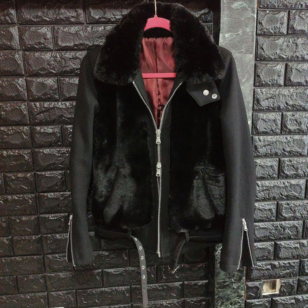 雪　美品希少　ノーアイディー　黒　フェイクファー　グリズリージャケット