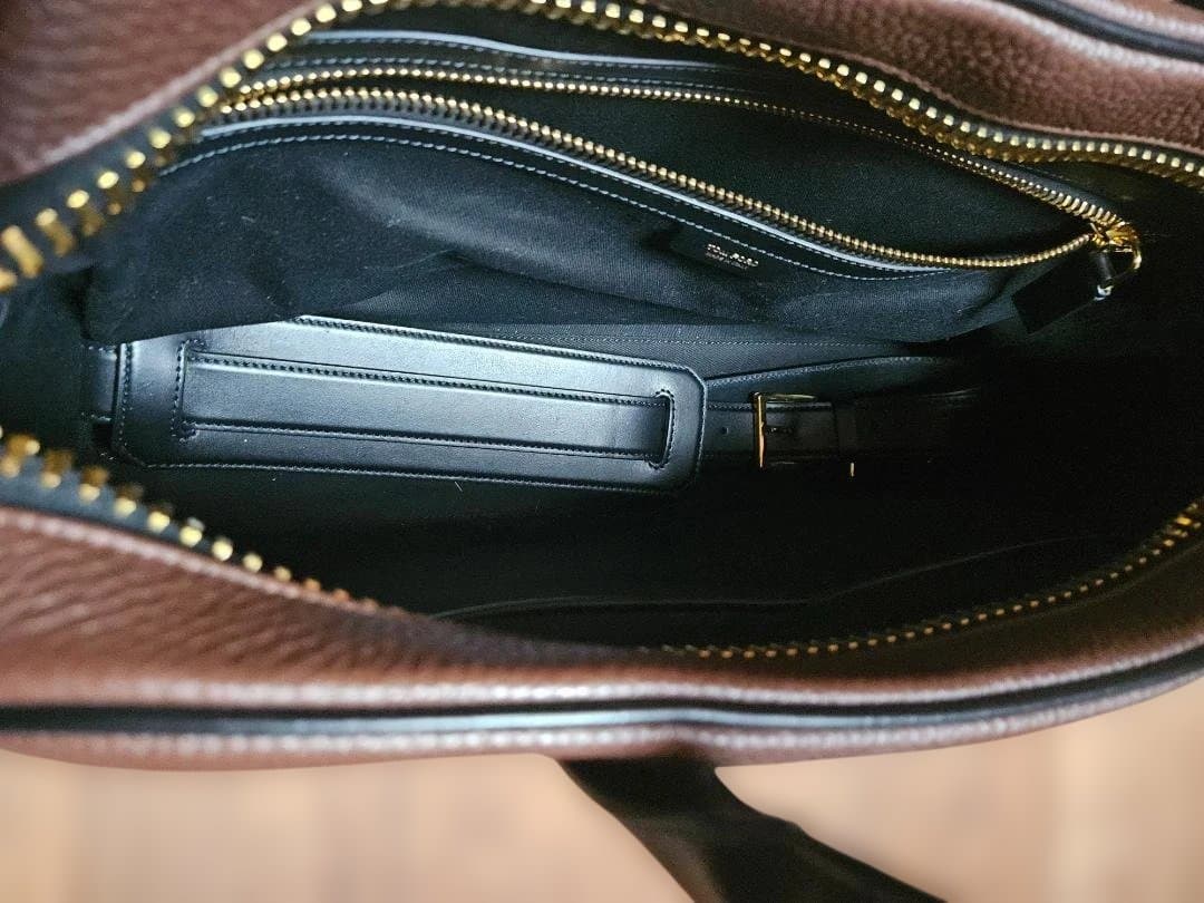 トム・フォードブラウンレザー ビジネスバッグ