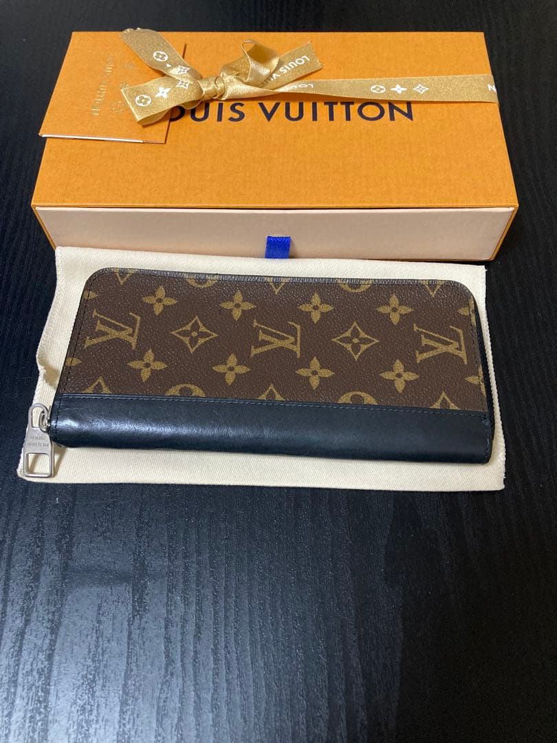 【美品】Louis Vuitton 長財布 ブラウン/ブラック