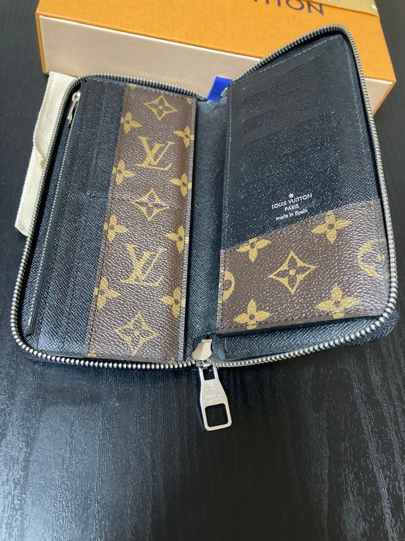 【美品】Louis Vuitton 長財布 ブラウン/ブラック