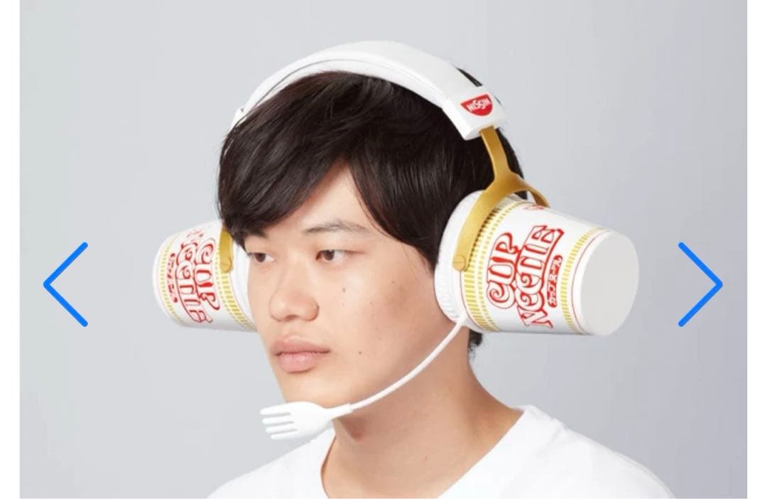 カップヌードル　ヘッドセット　ヘッドホン