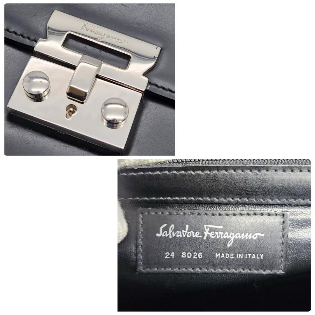フェラガモ ブリーフケース 2WAY ビジネスバッグ メンズ ショルダー 美品