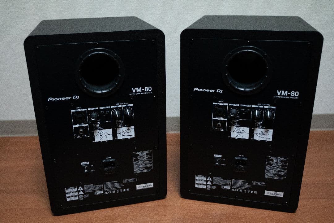 Pioneer VM-80 モニタースピーカー 専用台 XLRケーブル