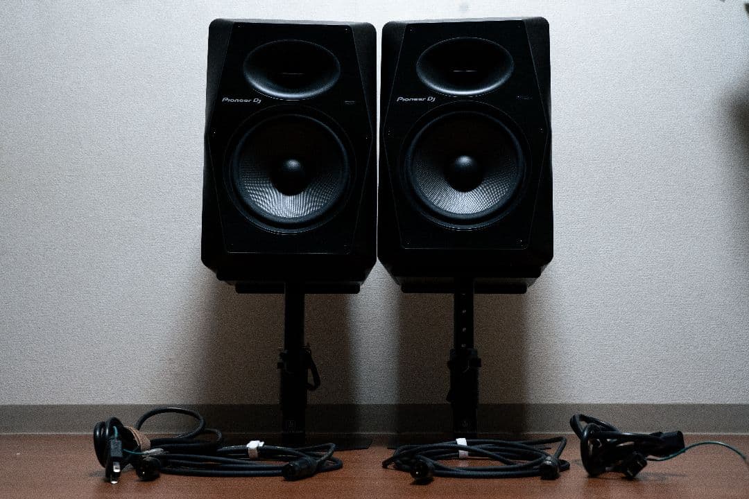 Pioneer VM-80 モニタースピーカー 専用台 XLRケーブル