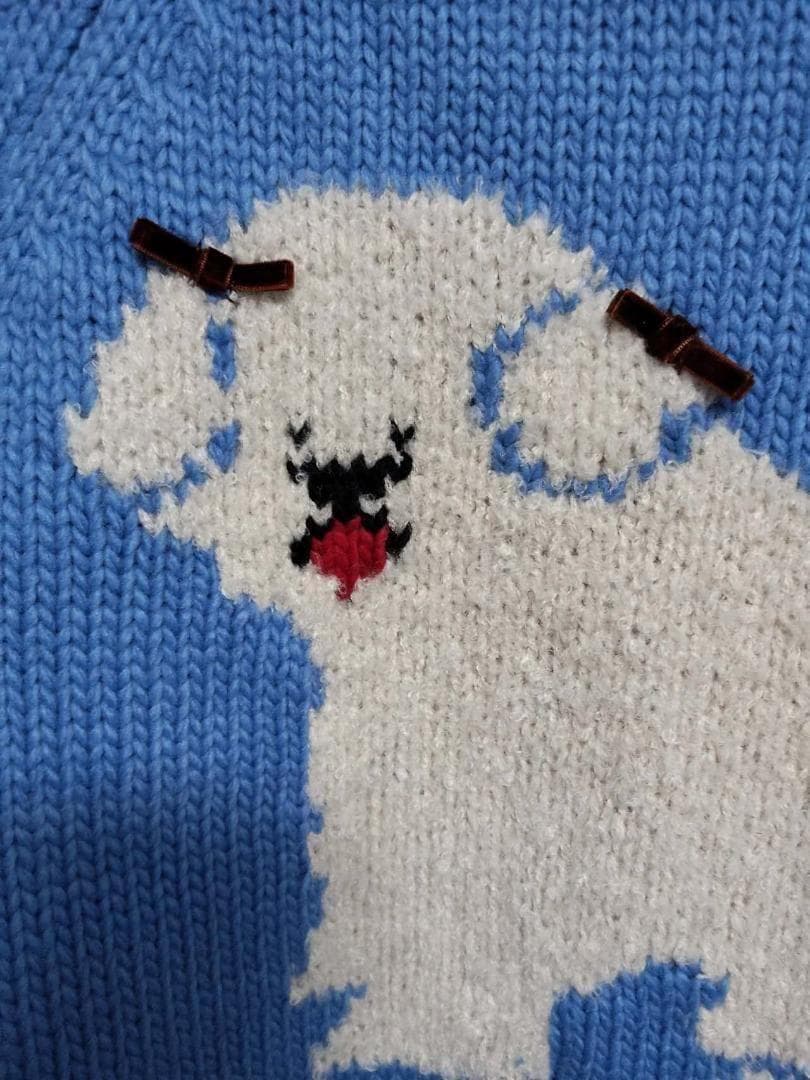 CHILD WOMAN もふもふDOGインターシャ クルーネックプルオーバー