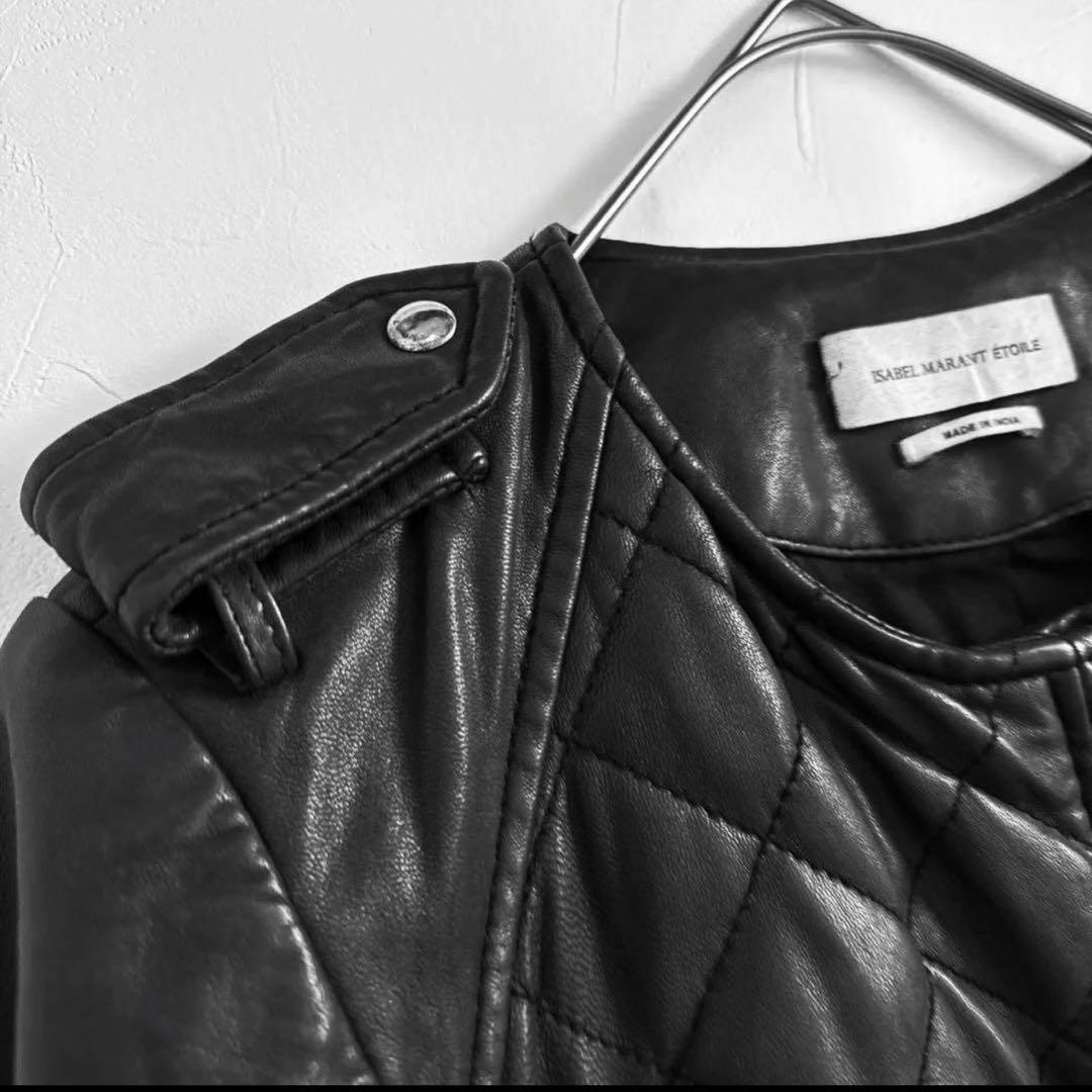 イザベルマラントラムレザー ライダース36