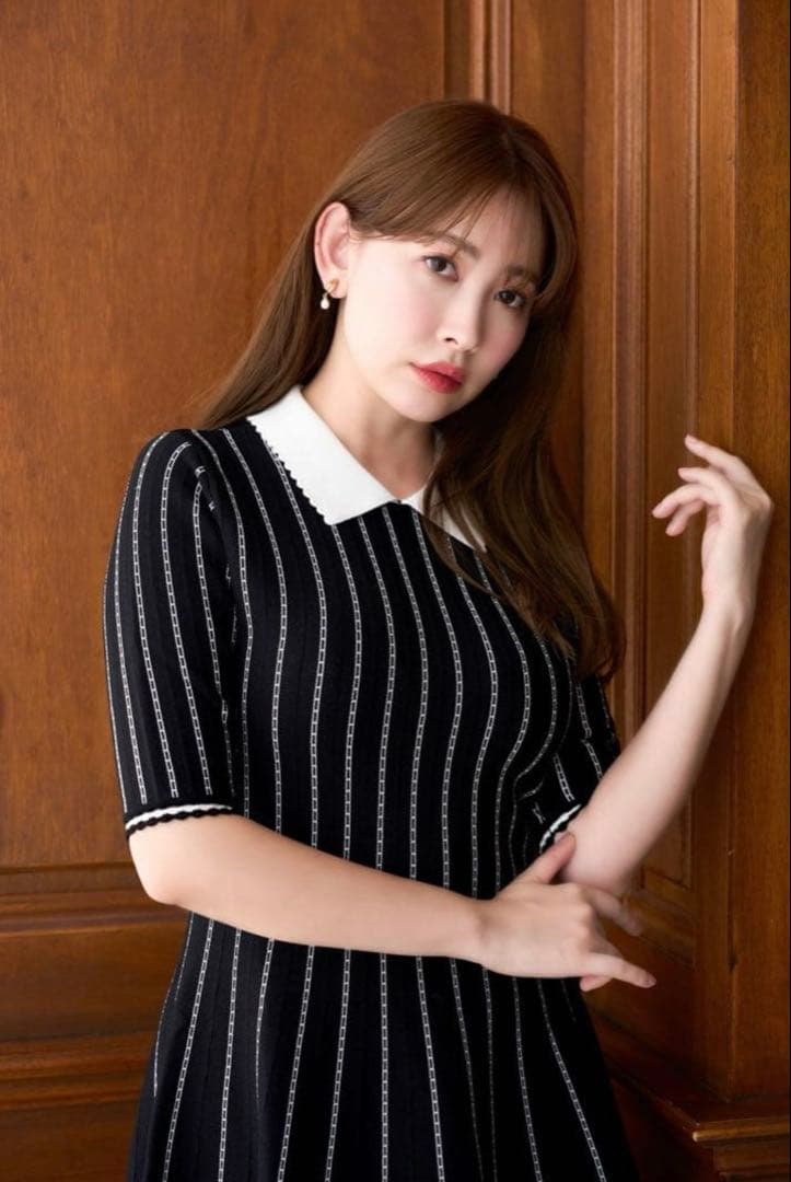 【最終お値下げ】Striped Jacquard Knit Dress