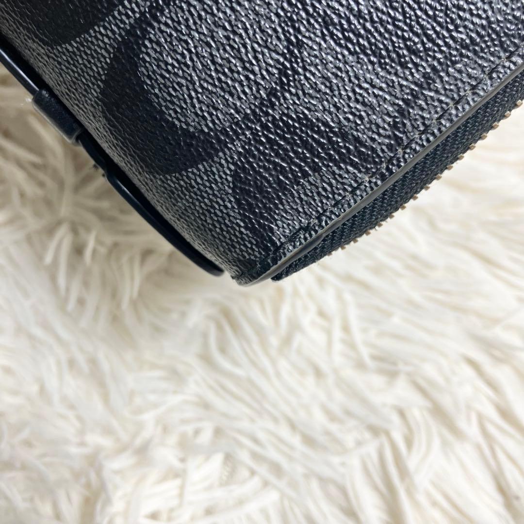 【美品】 COACH オーガナイザー シグネチャー チャコール