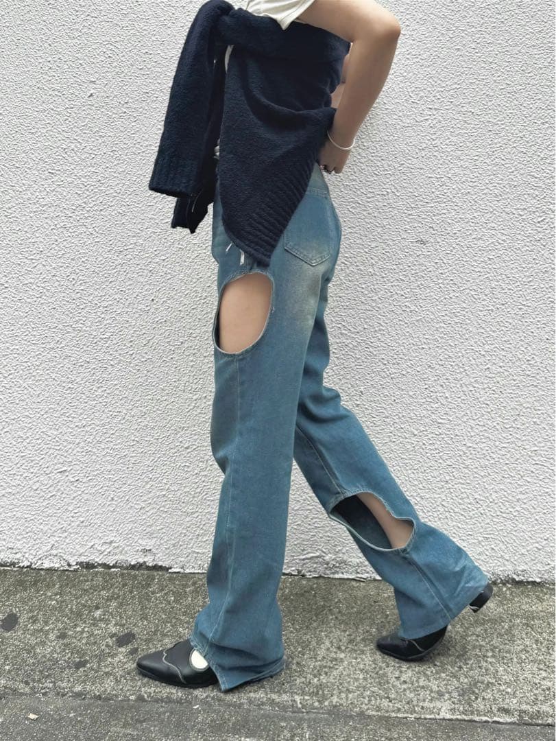 ⭐︎ののの⭐︎nyxu Cheese denim pants Mサイズ