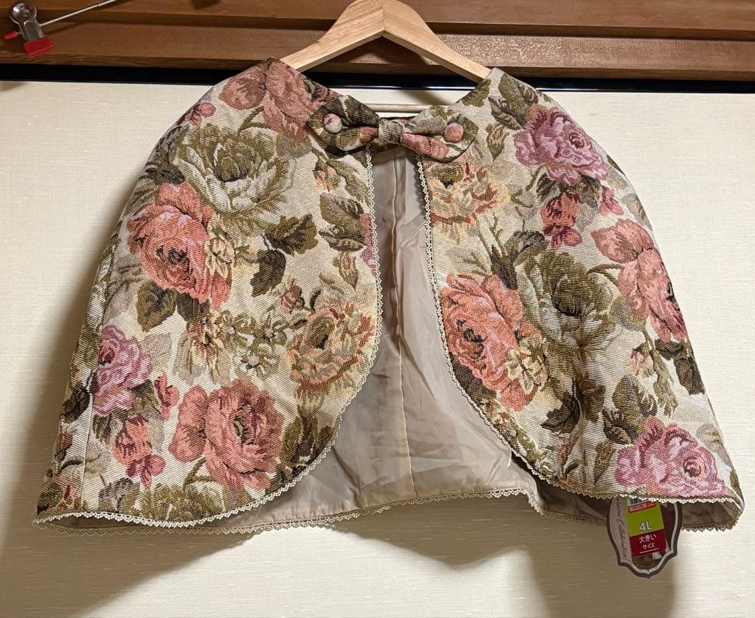 しまむら くる実 4L ゴブランスカート ゴブランケープ ベージュ