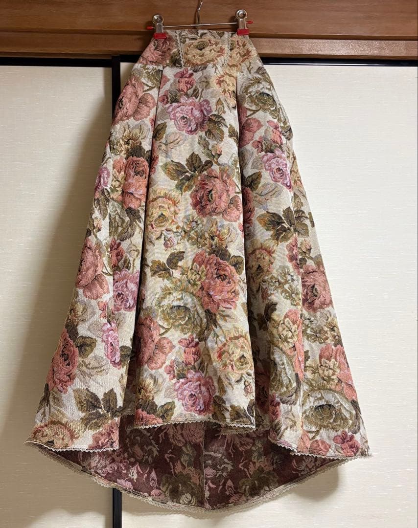 しまむら くる実 4L ゴブランスカート ゴブランケープ ベージュ