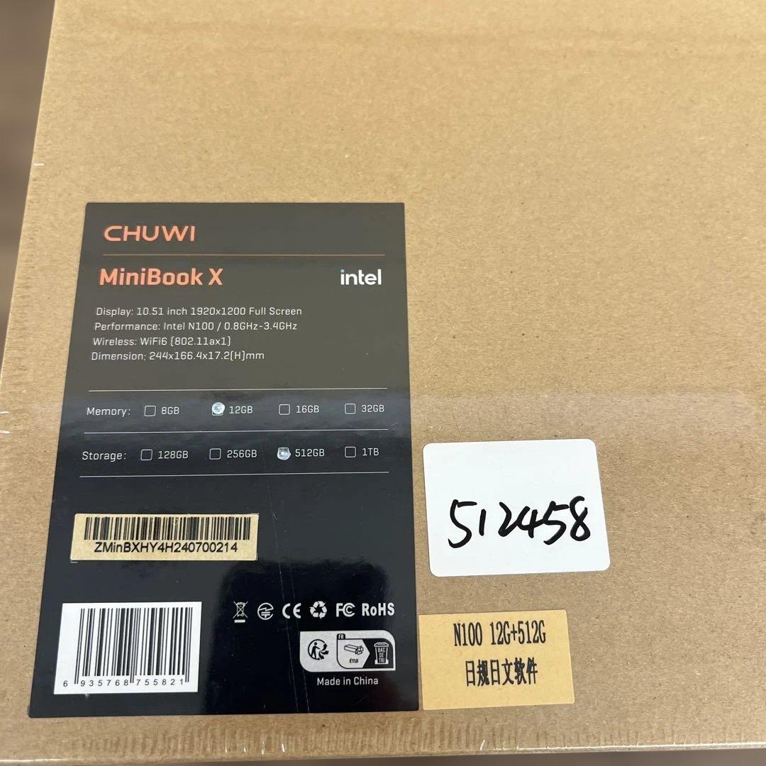 512458 CHUWI MiniBook X 12GB/512GB 未開封
