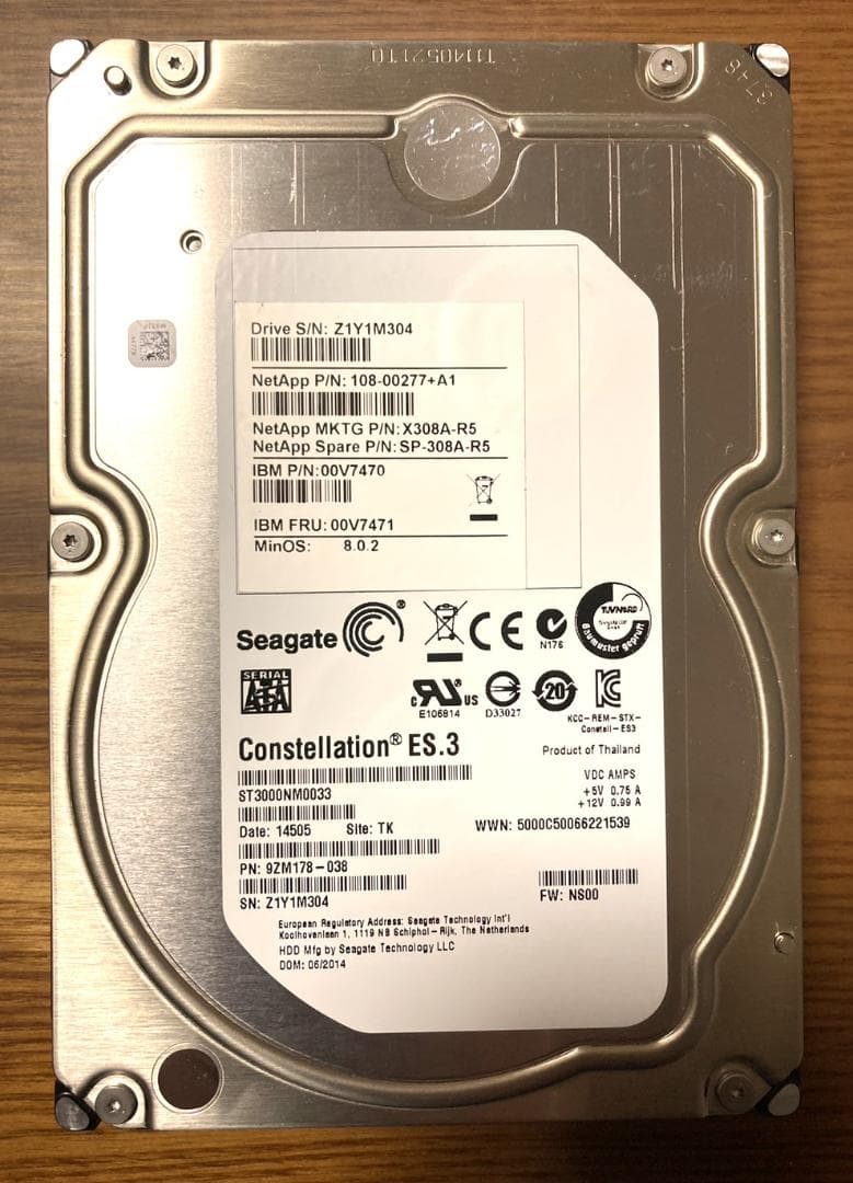 Seagate シーゲート ST3000NM0033（3.5 HDD 3TB）