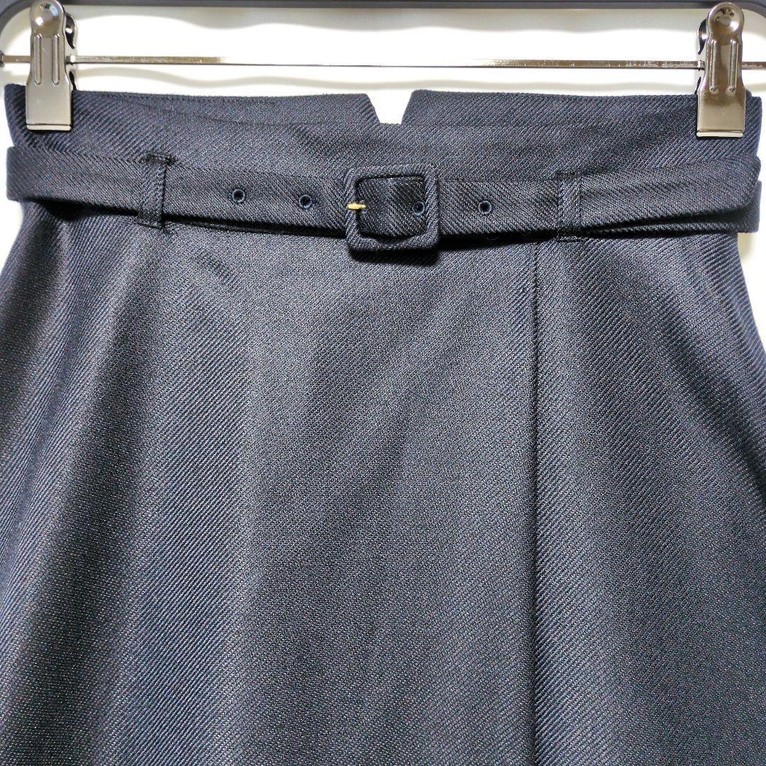 未使用品 ANAYI アナイ ベルト付きラップ風スカート フレア Aライン