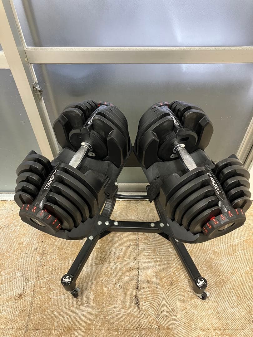 【引き取り限定】可変式ダンベル　40kgセット　 スタンド付き