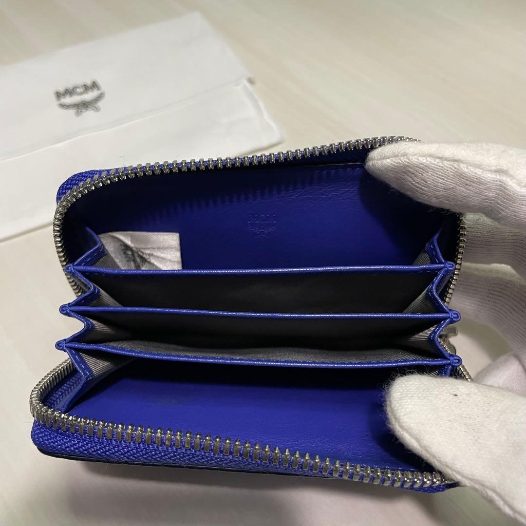 美品☆MCM☆ケース☆ブルー☆レザー☆本革☆