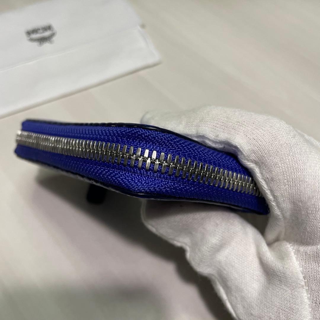 美品☆MCM☆ケース☆ブルー☆レザー☆本革☆