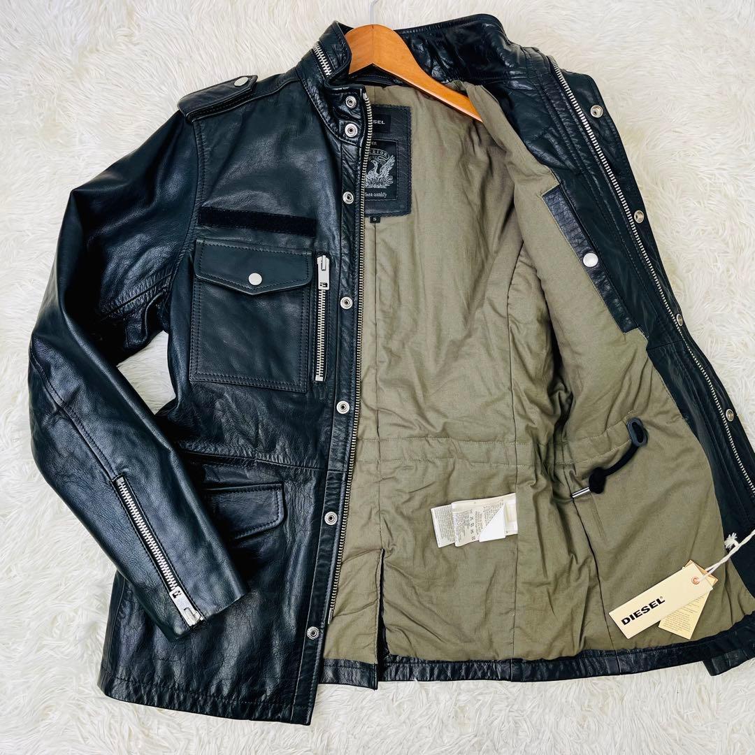 未使用タグ付✨ディーゼル レザージャケット M-65 レザー ミリタリー 本革