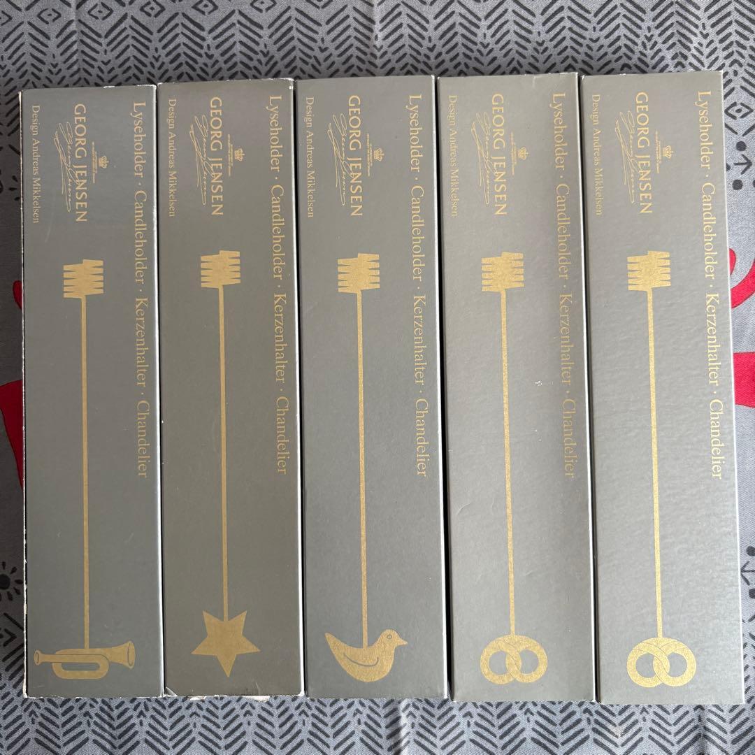 【未使用希少】  クリスマスキャンドルホルダー 5種セット