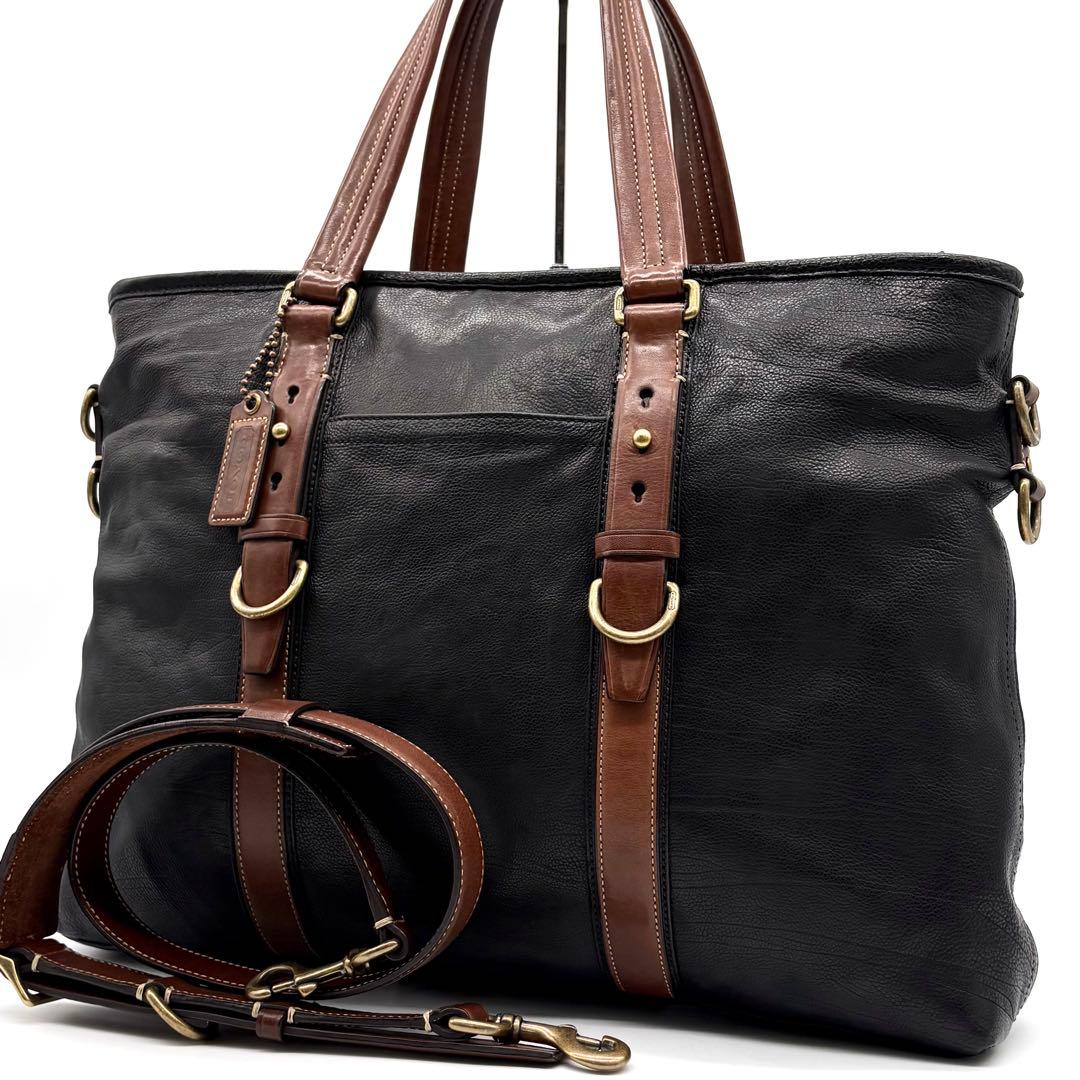 【美品】コーチ ハリソン 2way トートバッグ 肩掛け A4可 レザー