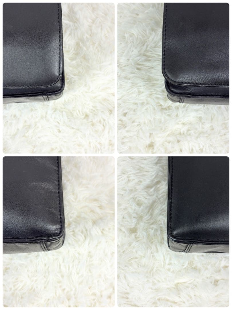 ヴィスコンティ 本革 メッセンジャーバッグ　ショルダーバッグ　A4可　ブラック