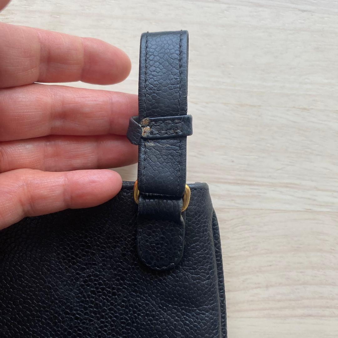 CHANEL ココマーク ウエストバッグ ウエストポーチキャビアスキン ブラック