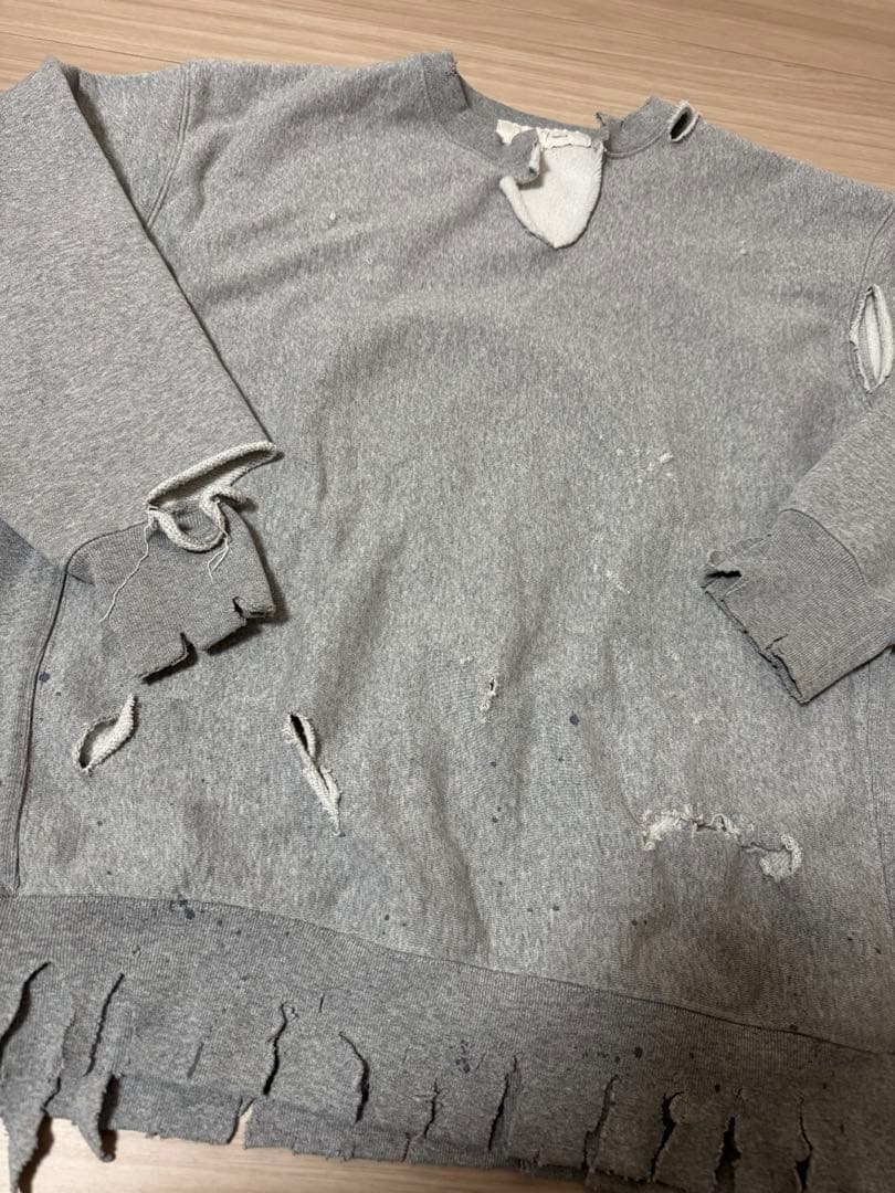 ANCELLM ダメージ スウェット トレーナー anc-ct03