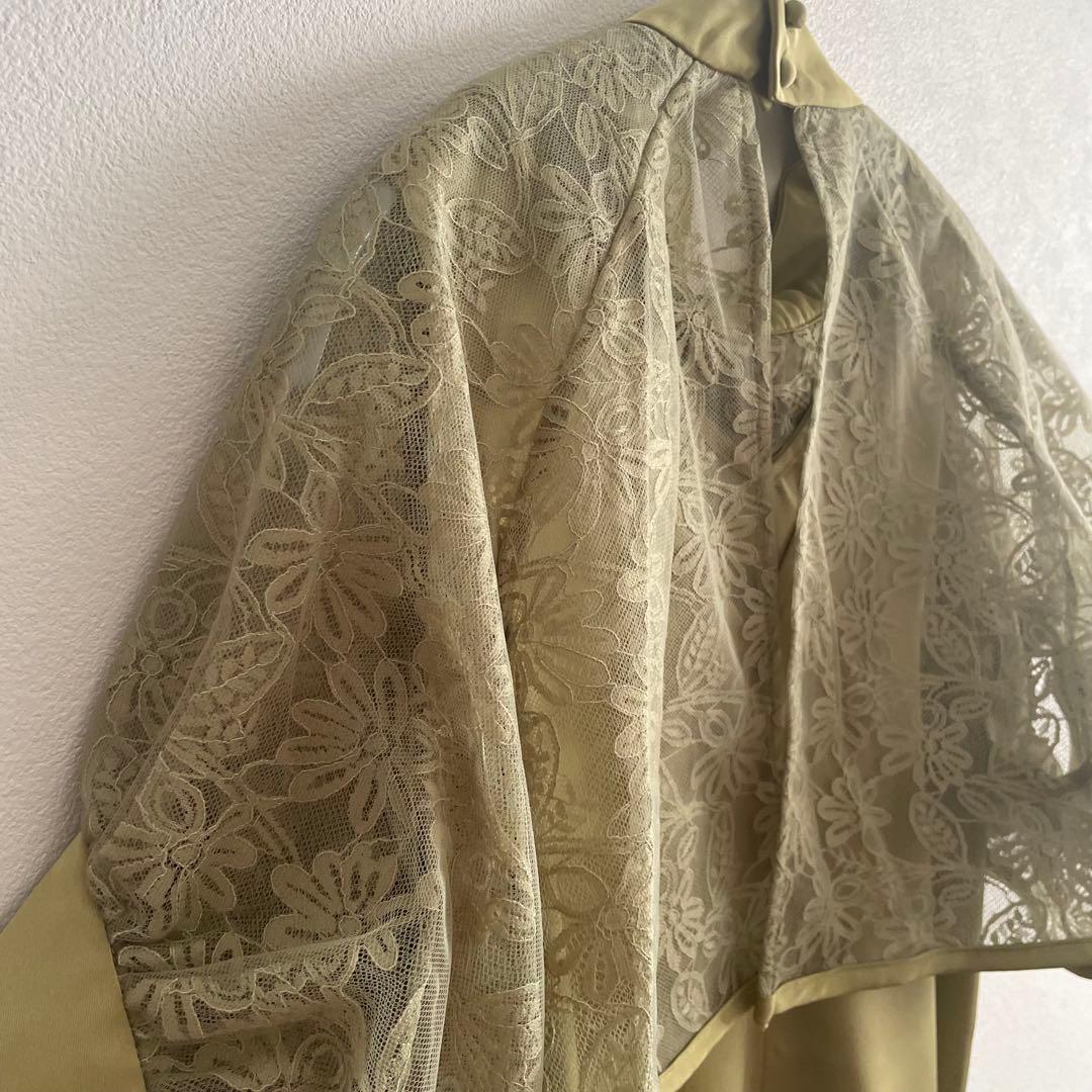 PINUE レースボレロ＆ドレスセット（LEAF GREEN）