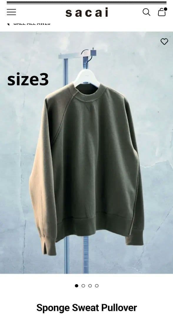 25aw size3 sacai 新品Sponge Sweat Pullover