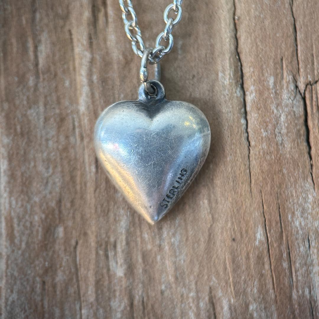 スウィートハートジュエリー　40s WW2　シルバー　勿忘草の花