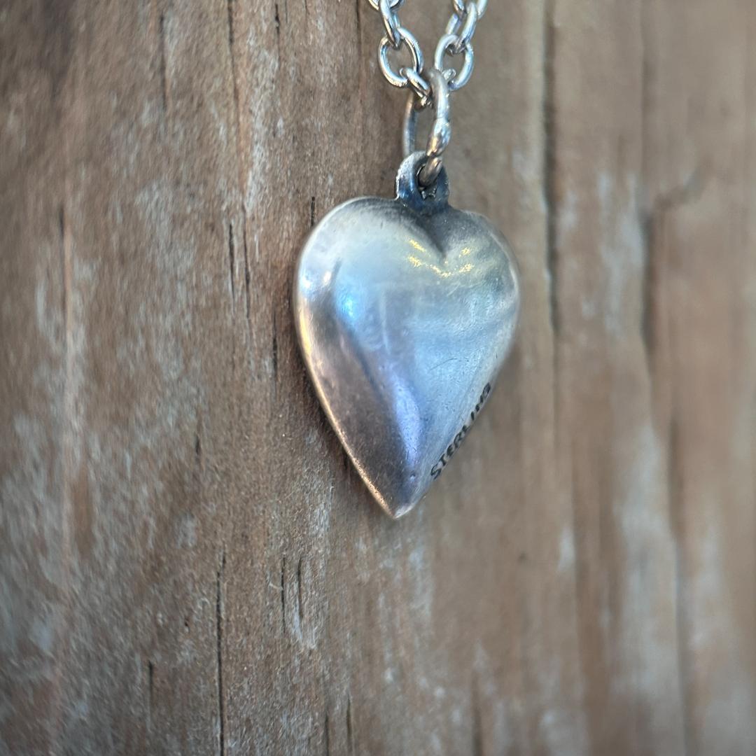 スウィートハートジュエリー　40s WW2　シルバー　勿忘草の花