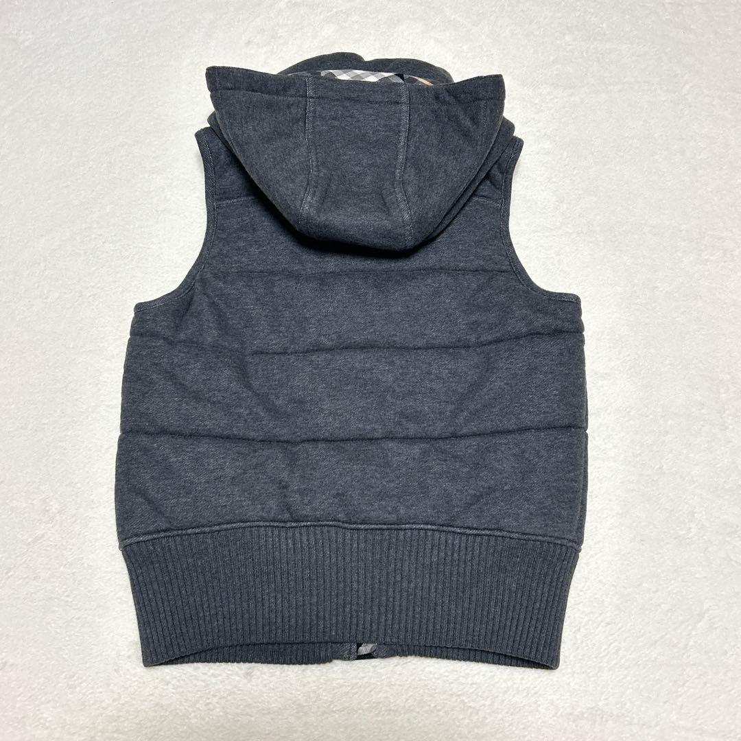 ✨美品✨　BURBERRY ダウンベスト フード ノバチェック ロゴ　刺繡　38