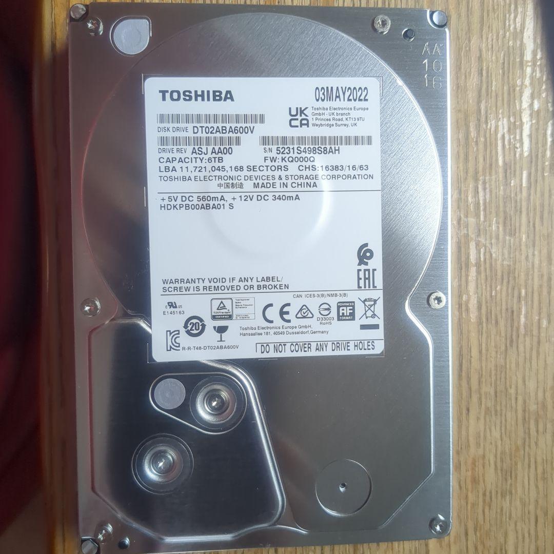 内蔵型ハードディスクドライブ HDD 6TB