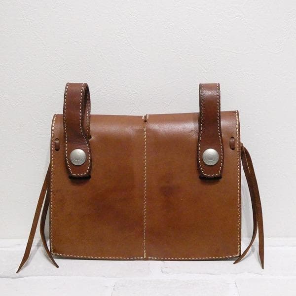 RED MOON レッドムーン 2連 メディスンバック 本革 レザー ブラウン