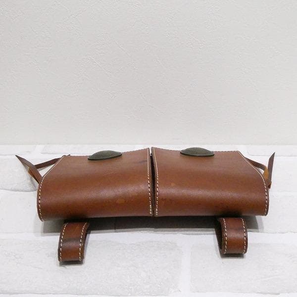 RED MOON レッドムーン 2連 メディスンバック 本革 レザー ブラウン