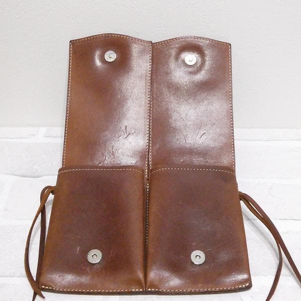 RED MOON レッドムーン 2連 メディスンバック 本革 レザー ブラウン
