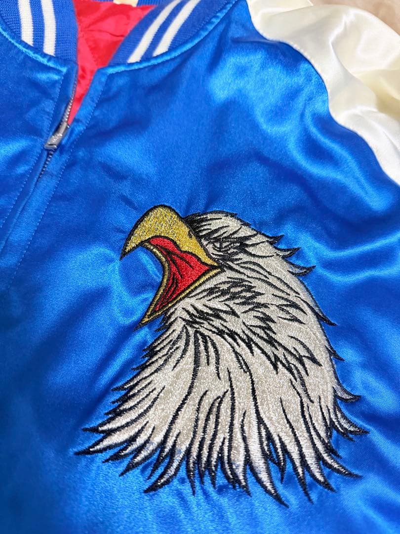 YOKOSUKA vintage 90s 鷲 龍 日本限定 スカジャン サテン